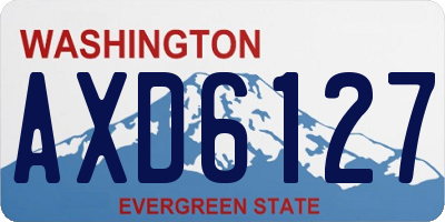 WA license plate AXD6127