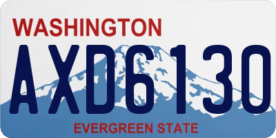 WA license plate AXD6130