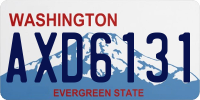 WA license plate AXD6131