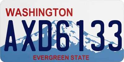 WA license plate AXD6133