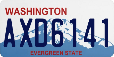 WA license plate AXD6141