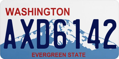 WA license plate AXD6142