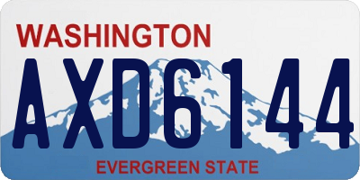 WA license plate AXD6144