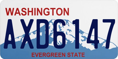 WA license plate AXD6147