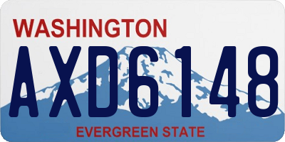 WA license plate AXD6148