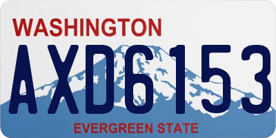 WA license plate AXD6153