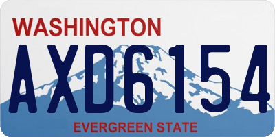 WA license plate AXD6154