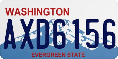 WA license plate AXD6156