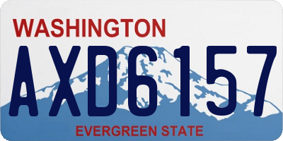 WA license plate AXD6157
