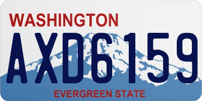 WA license plate AXD6159