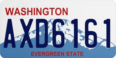 WA license plate AXD6161