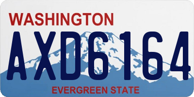 WA license plate AXD6164