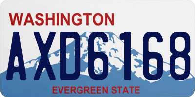 WA license plate AXD6168