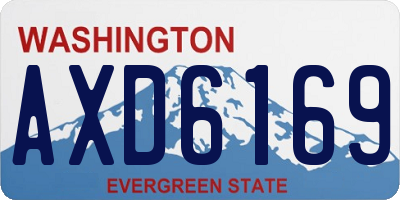 WA license plate AXD6169