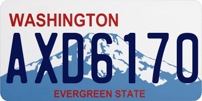 WA license plate AXD6170