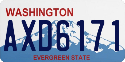 WA license plate AXD6171