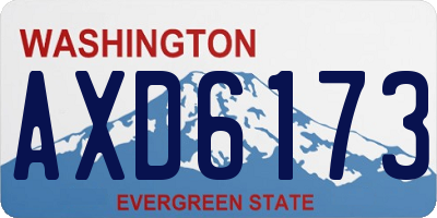 WA license plate AXD6173