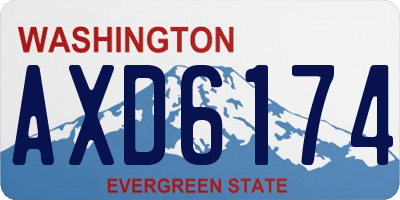 WA license plate AXD6174