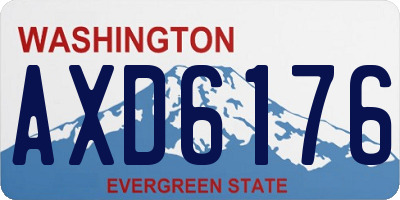 WA license plate AXD6176