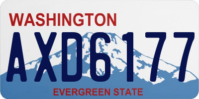 WA license plate AXD6177