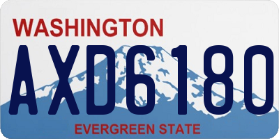 WA license plate AXD6180