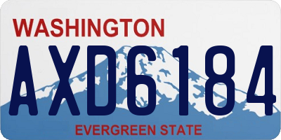 WA license plate AXD6184