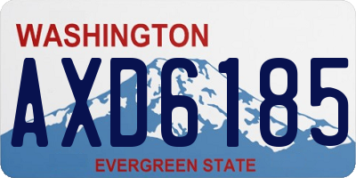 WA license plate AXD6185