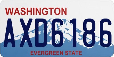 WA license plate AXD6186