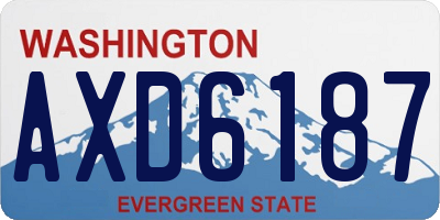WA license plate AXD6187