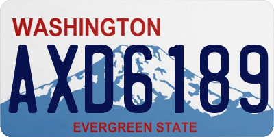 WA license plate AXD6189