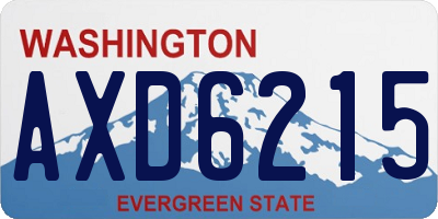 WA license plate AXD6215