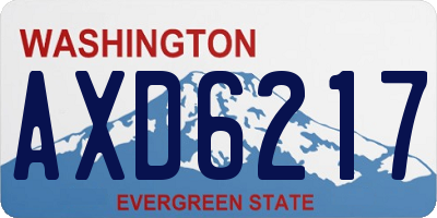 WA license plate AXD6217
