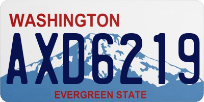 WA license plate AXD6219
