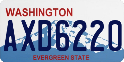 WA license plate AXD6220
