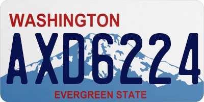 WA license plate AXD6224
