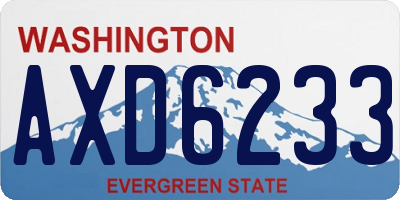 WA license plate AXD6233