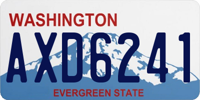 WA license plate AXD6241