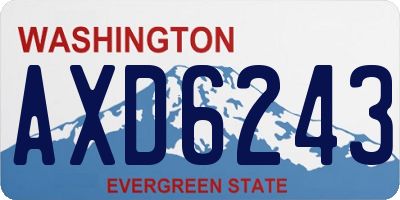 WA license plate AXD6243