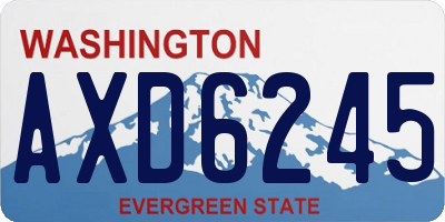 WA license plate AXD6245