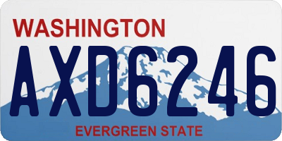 WA license plate AXD6246