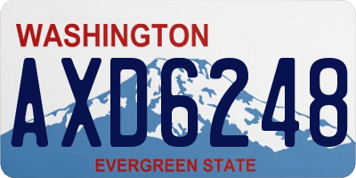 WA license plate AXD6248