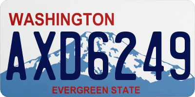 WA license plate AXD6249
