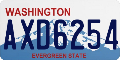 WA license plate AXD6254