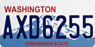 WA license plate AXD6255