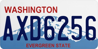 WA license plate AXD6256