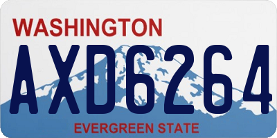 WA license plate AXD6264