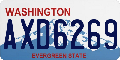 WA license plate AXD6269