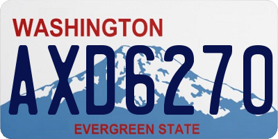 WA license plate AXD6270