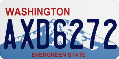 WA license plate AXD6272