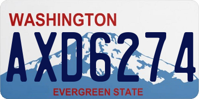 WA license plate AXD6274
